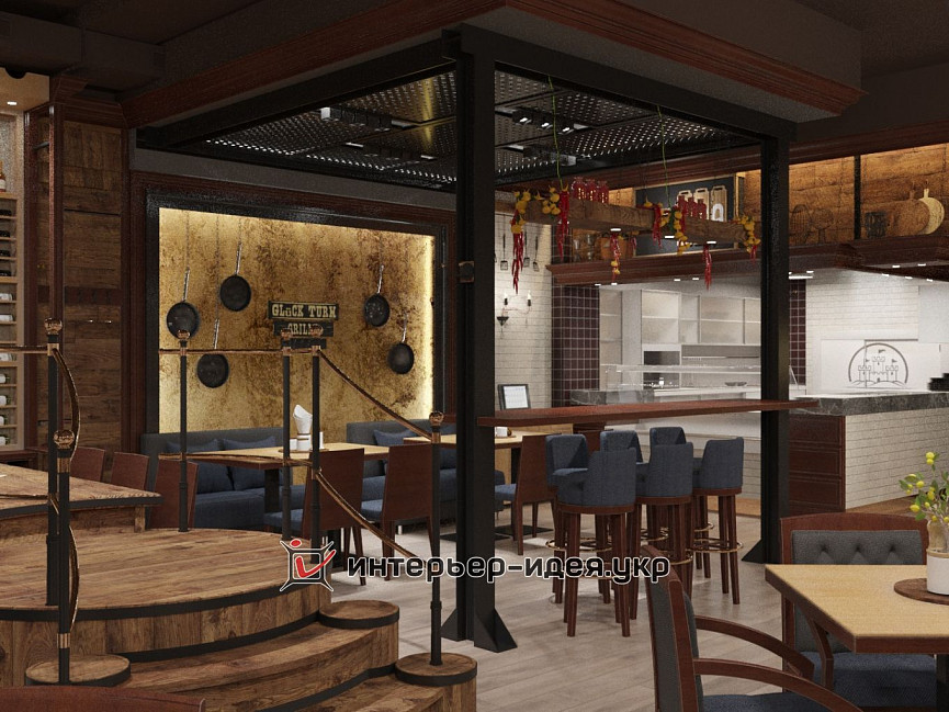 Дизайн ресторану GLüCK TURM GRILLE