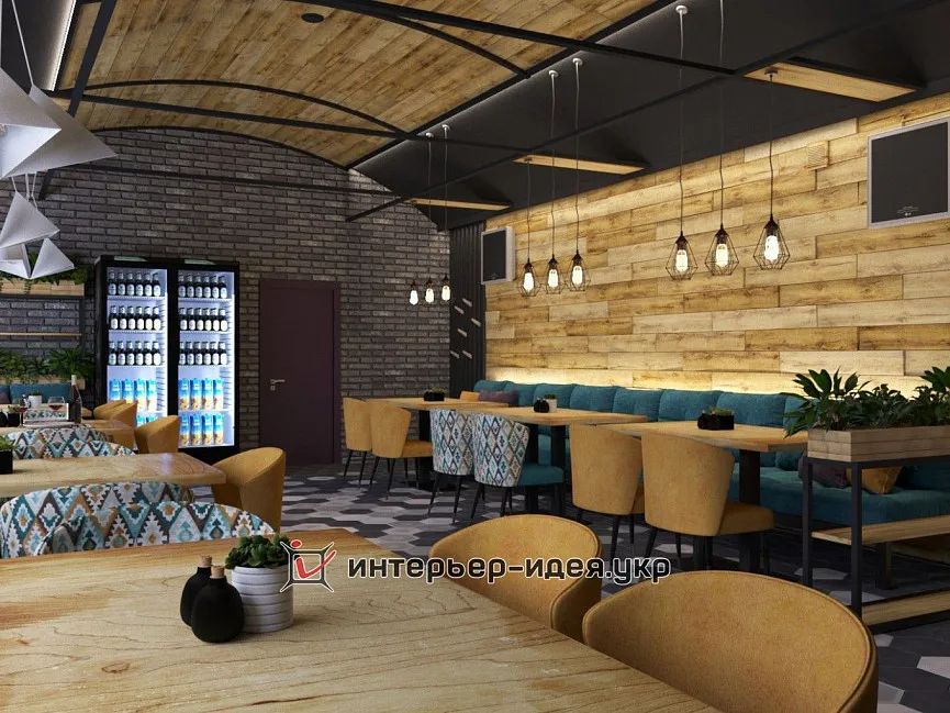 Різноманіття деталей в дизайні піцерії Атлантида