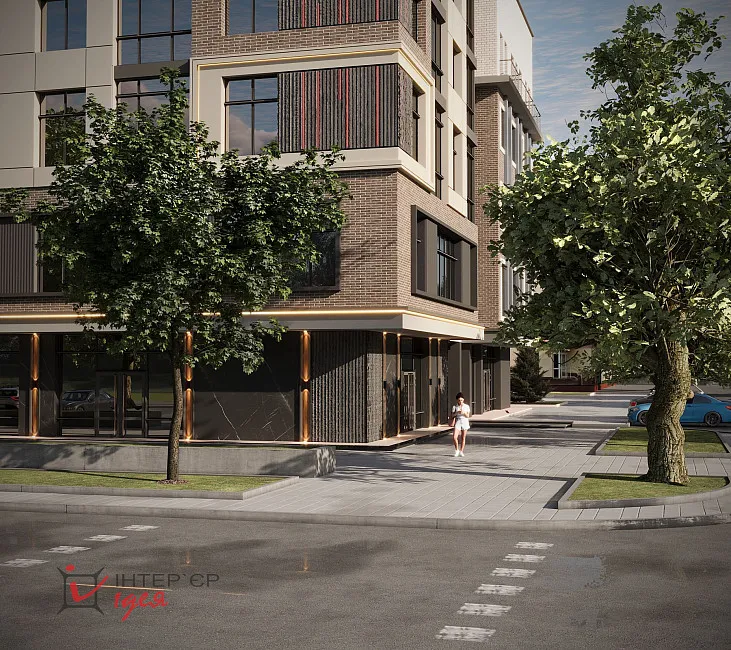 Дизайн фасаду багатоповерхівки в центрі Черкас