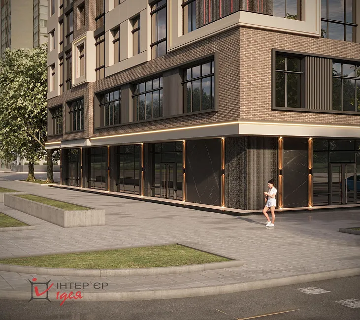 Дизайн фасаду багатоповерхівки в центрі Черкас