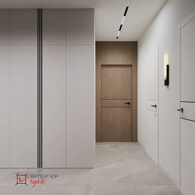 Передпокій 13,5 м2 в стилі учасний мінімалізм