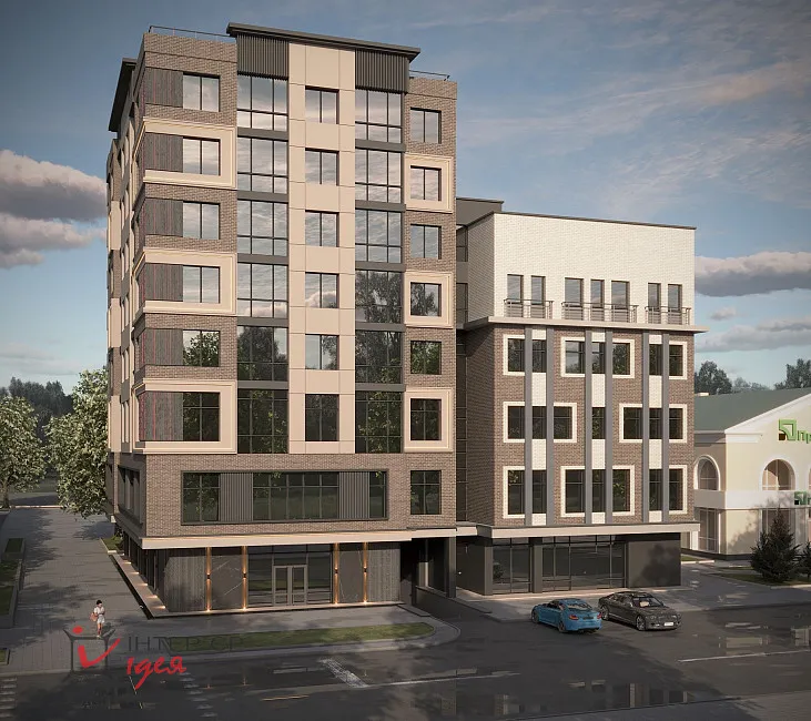 Дизайн фасаду багатоповерхівки в центрі Черкас